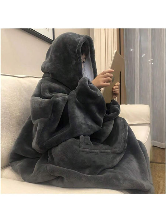 Ultra-Soft Sherpa Wearable Hooded Blanket Jumpsuit