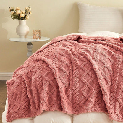 Fleece Throw Blanket, Cozy & Fluffy