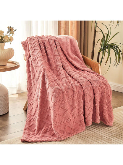 Fleece Throw Blanket, Cozy & Fluffy