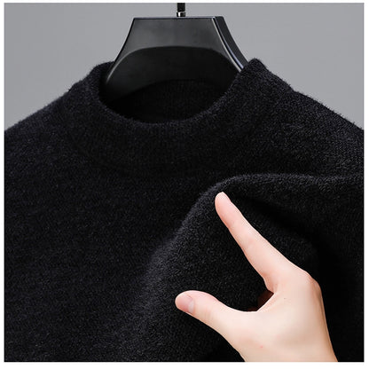 Woodpecker Half-High Collar Winter Sweater for Men