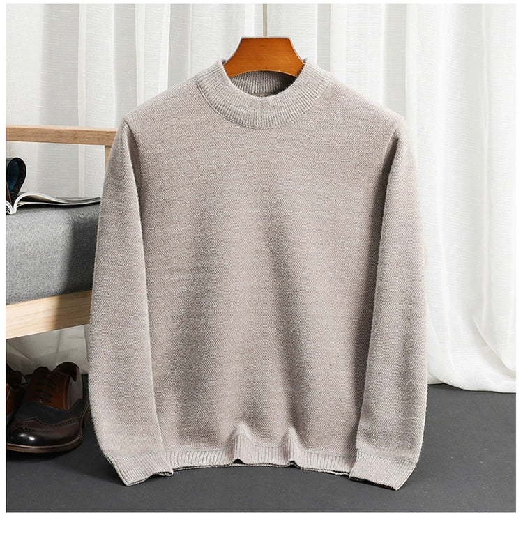 Woodpecker Half-High Collar Winter Sweater for Men