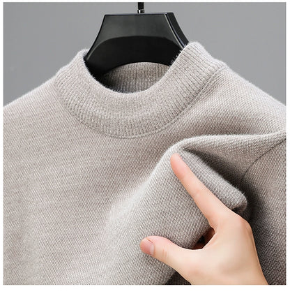 Woodpecker Half-High Collar Winter Sweater for Men