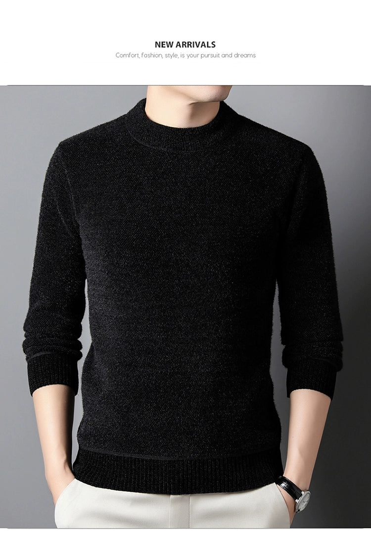 Woodpecker Half-High Collar Winter Sweater for Men