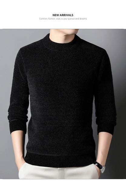 Woodpecker Half-High Collar Winter Sweater for Men