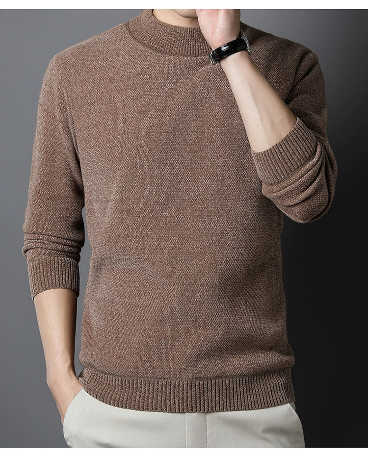 Woodpecker Half-High Collar Winter Sweater for Men