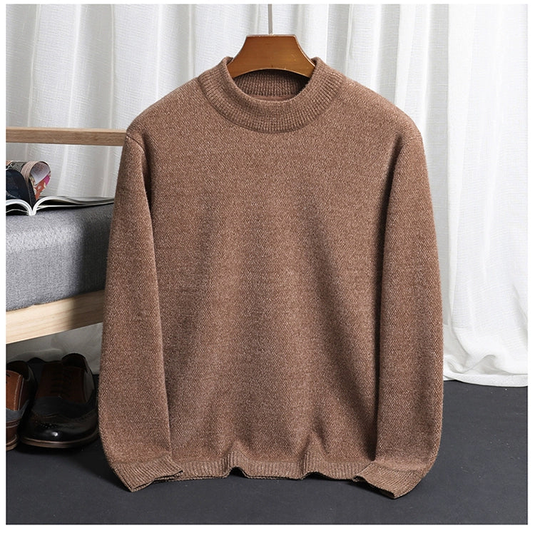 Woodpecker Half-High Collar Winter Sweater for Men