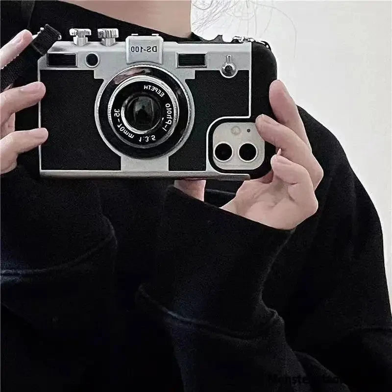 Retro Camera Leather Case for iPhone