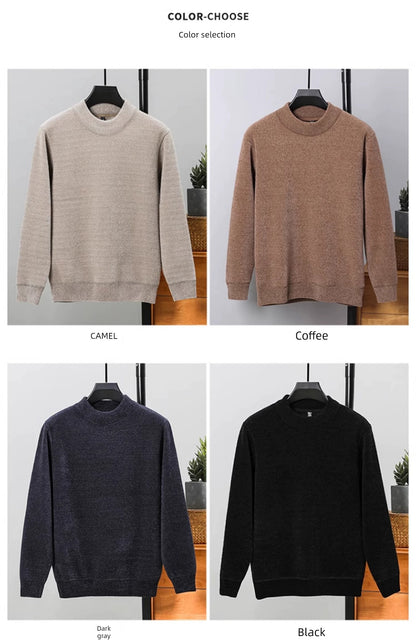 Woodpecker Half-High Collar Winter Sweater for Men