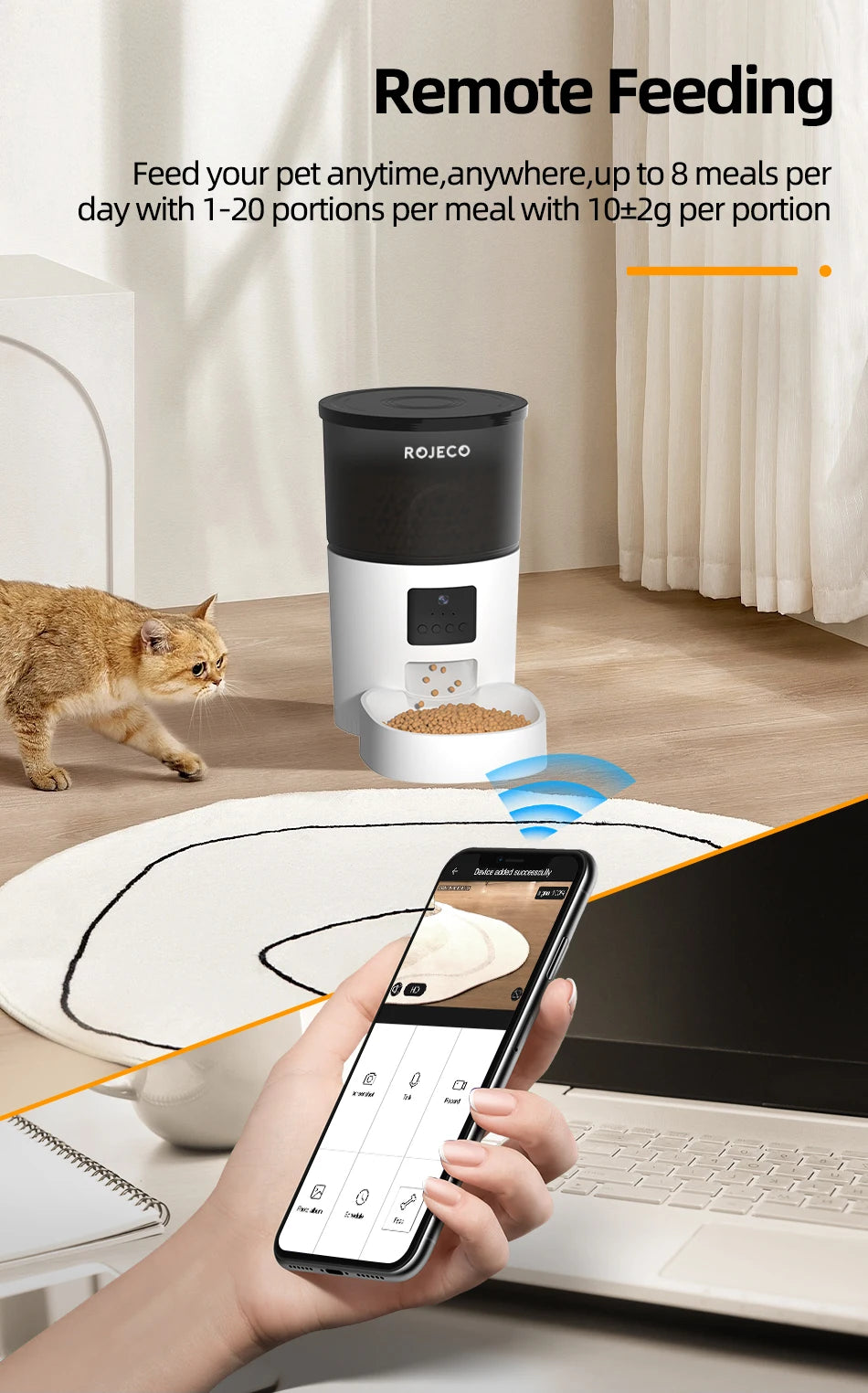 Automatic Cat Feeder with Camera & Remote Control