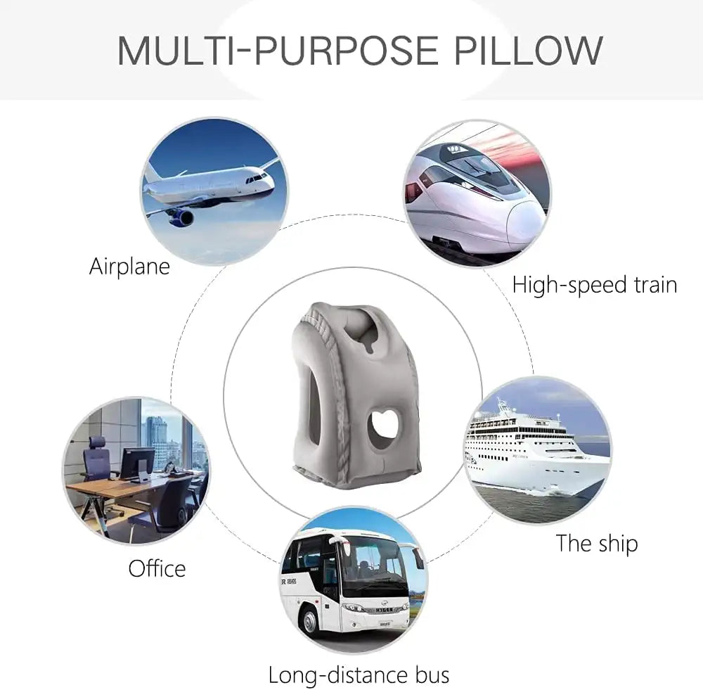 ✅👍Upgraded Inflatable Travel Pillow with Support🛩️🌎