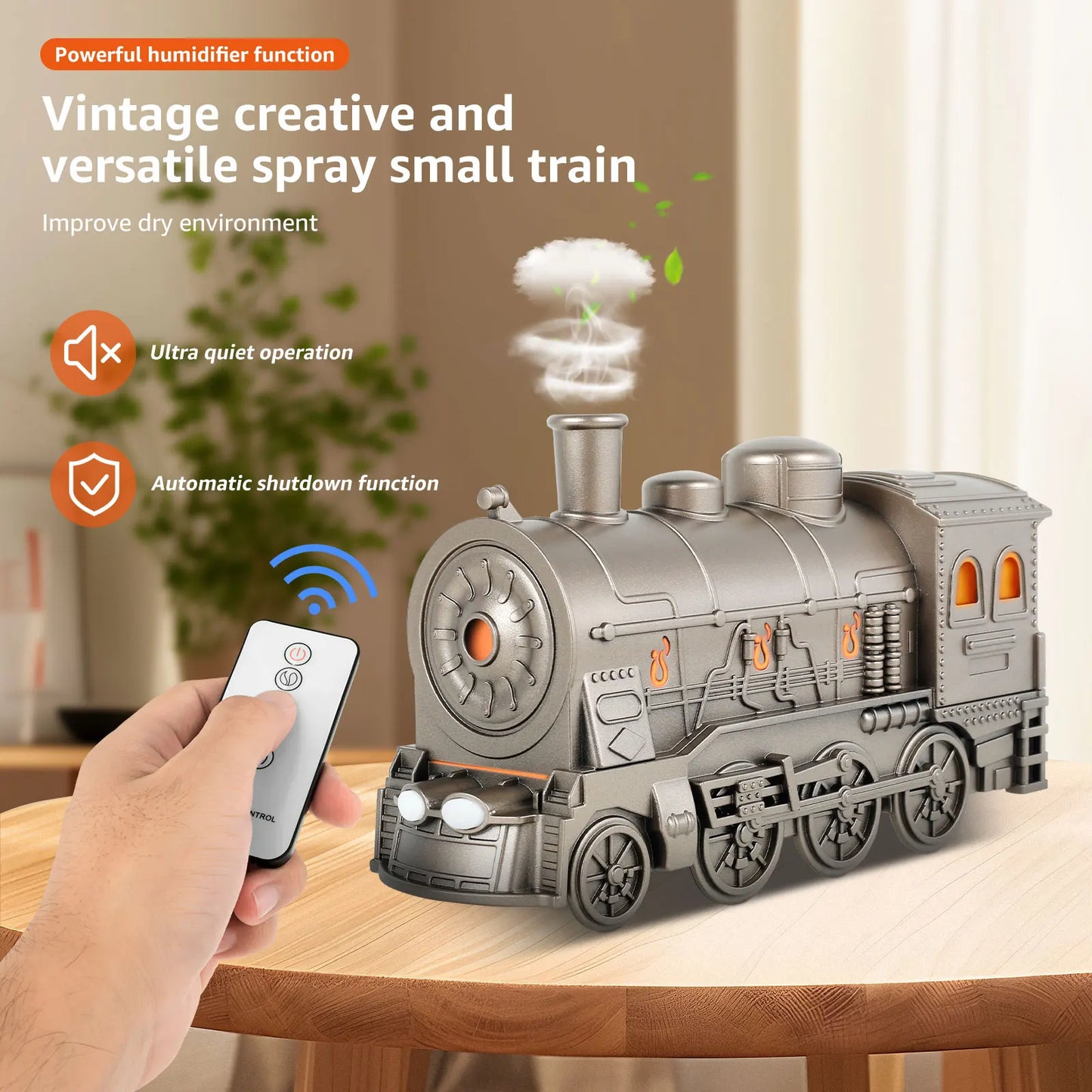 Train Diffuser Quiet Aroma Humidifier Auto Off Home