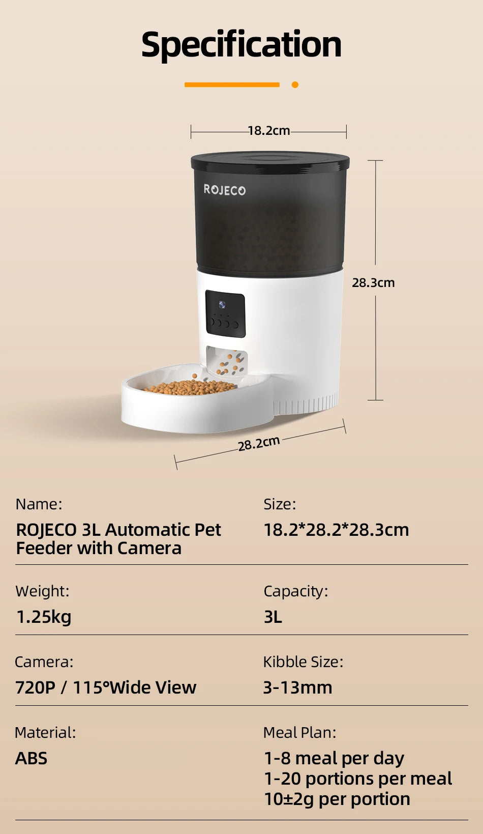 Automatic Cat Feeder with Camera & Remote Control