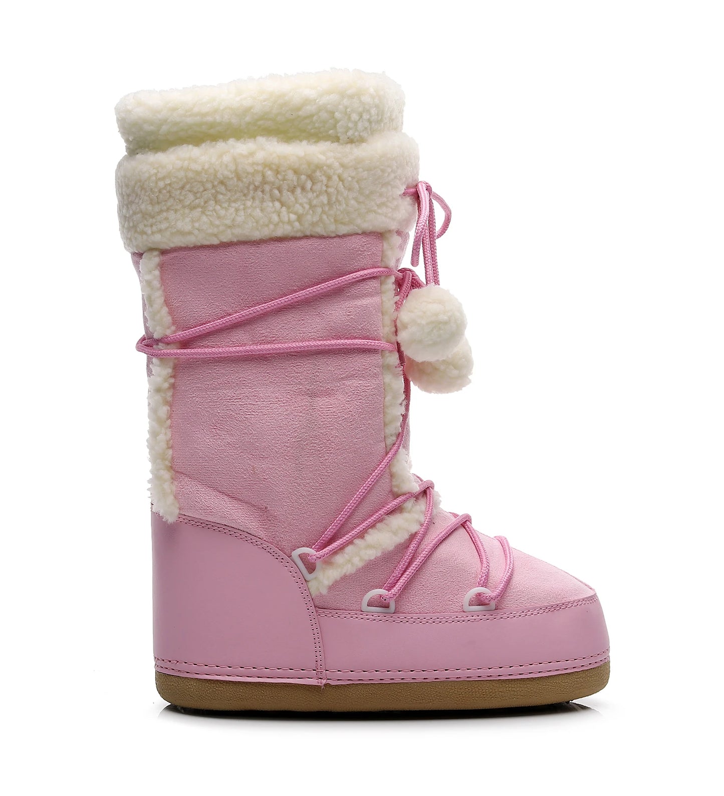 Women's Pink Winter Snow Boots – Cold-proof, Slip-resistant