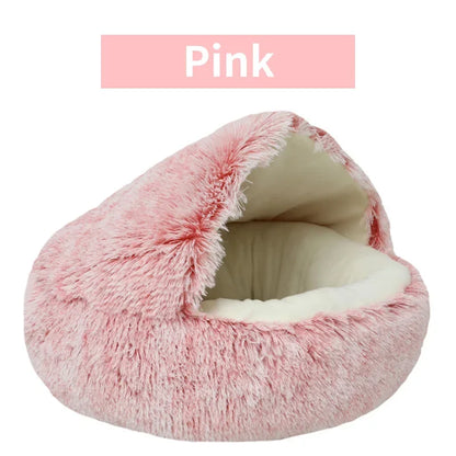 Winter Plush 2-in-1 Pet Cat Bed