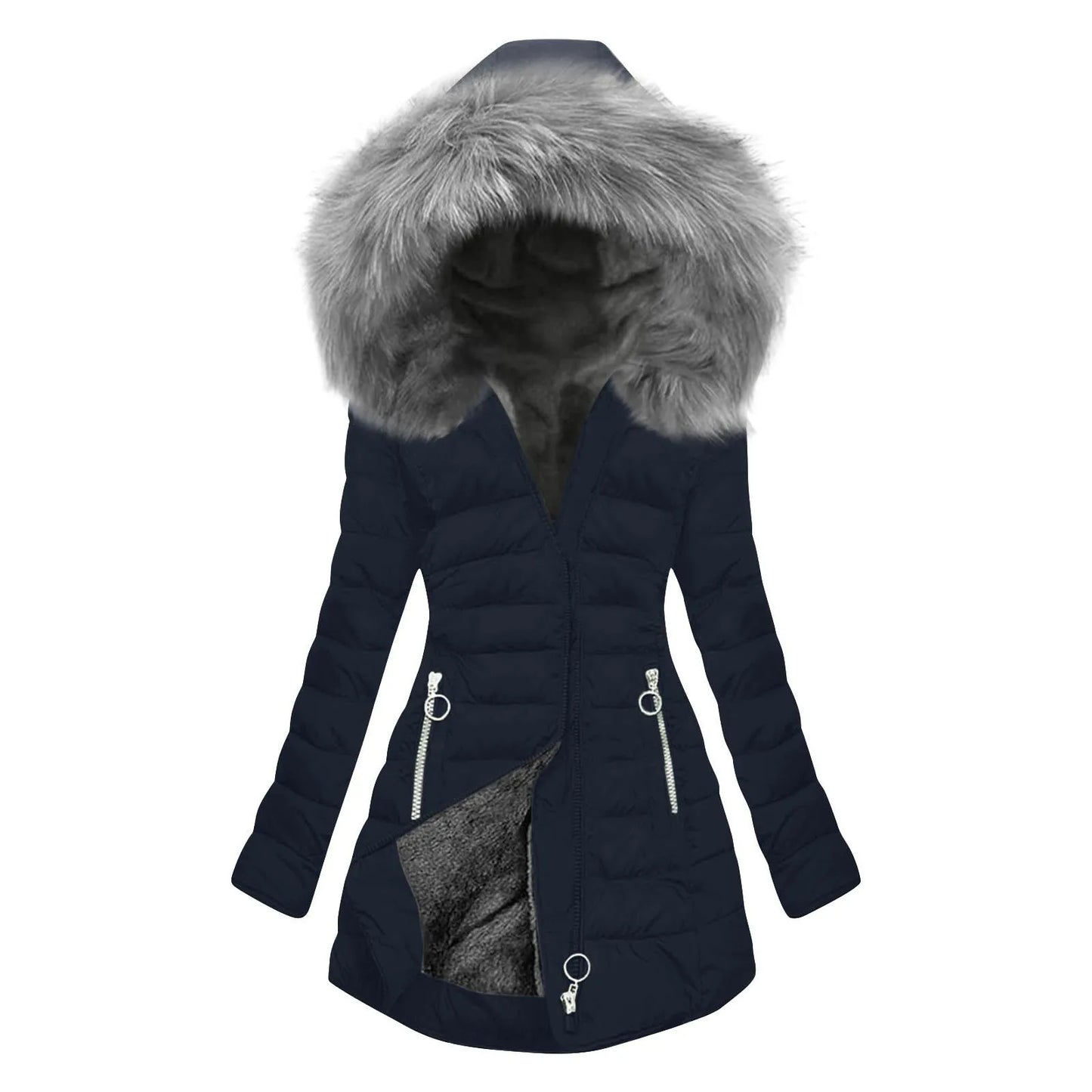 Women’s Plus Size Hooded Quilted Winter Coat