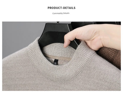 Woodpecker Half-High Collar Winter Sweater for Men