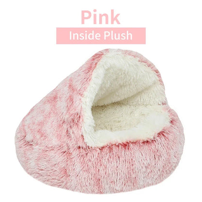 Winter Plush 2-in-1 Pet Cat Bed