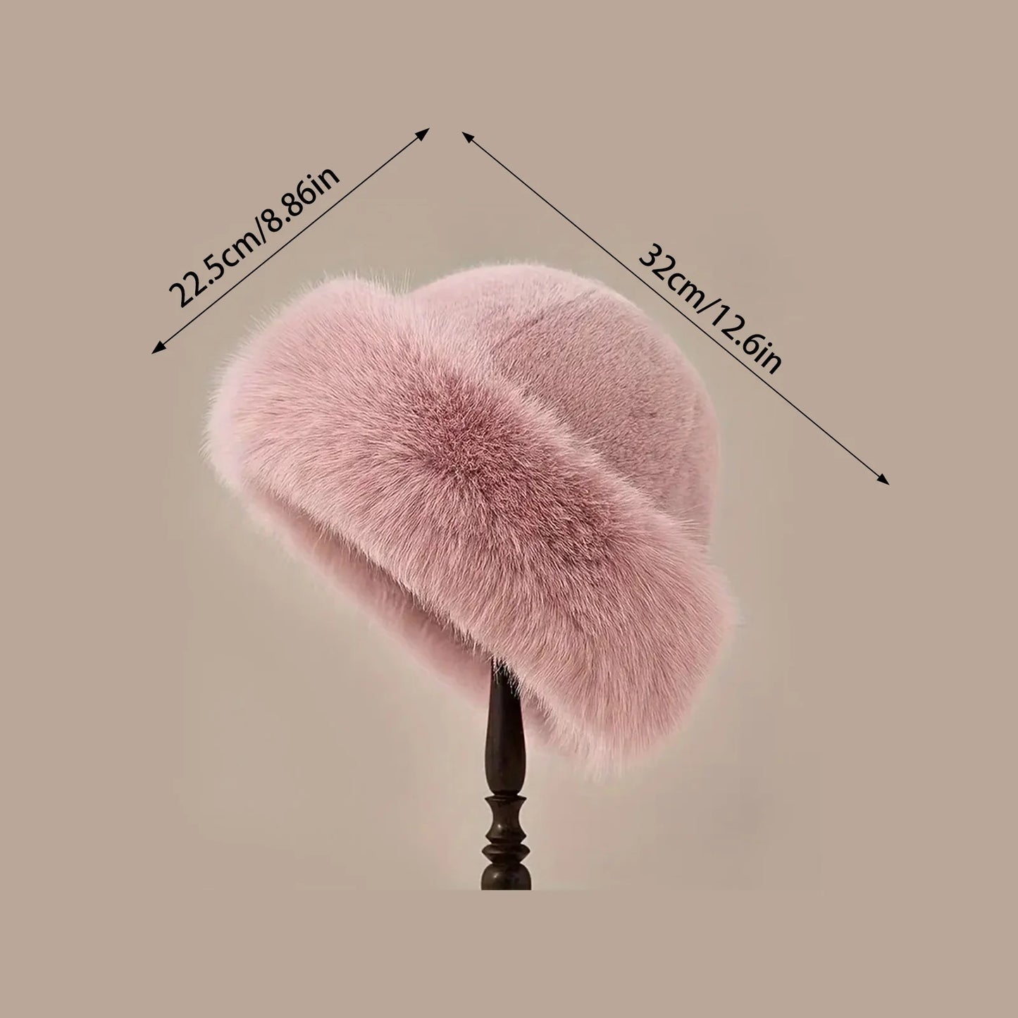 Plush Warm Fur Hat for Women