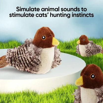 Interactive electric plush bird toy for cats - Soft Snuggle