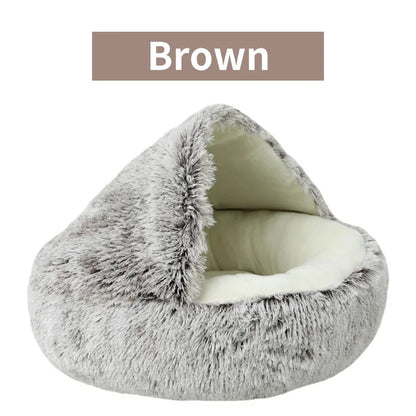 Winter Plush 2-in-1 Pet Cat Bed