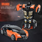 Transforming Car Robot Push and Go Race Car Toy