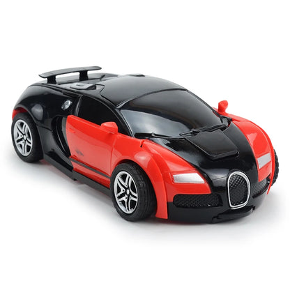 Transforming Car Robot Push and Go Race Car Toy