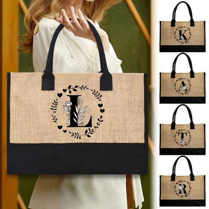 Large Capacity Jute Burlap Tote Bag