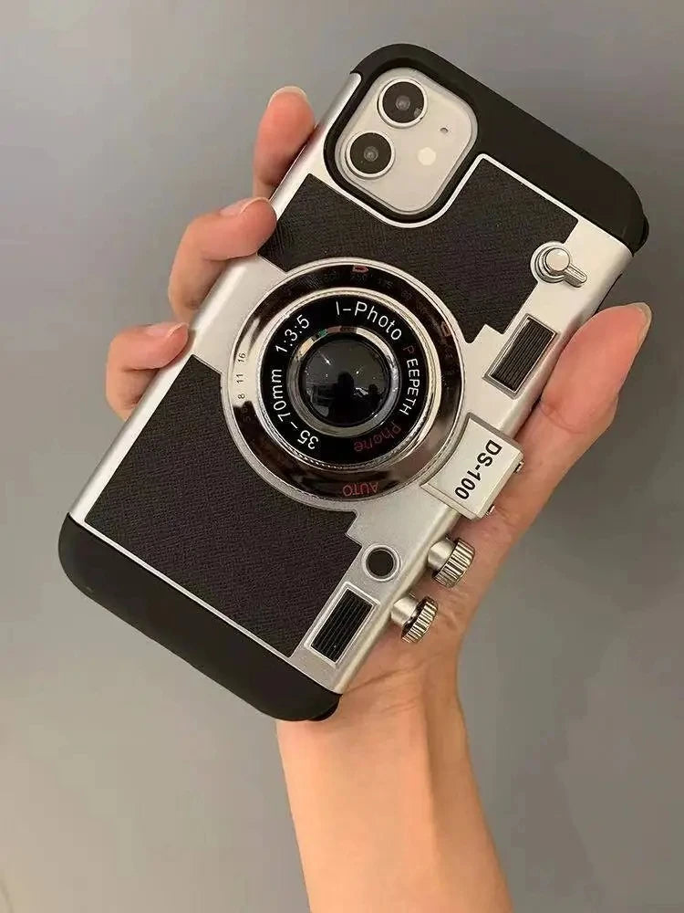 Retro Camera Leather Case for iPhone