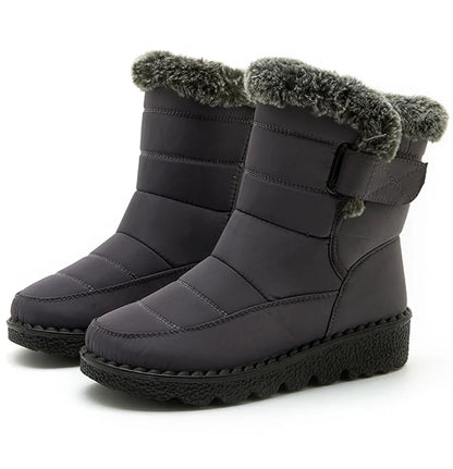 Women's Waterproof Snow Boots with Fur – 2025 Winter Ankle Boots