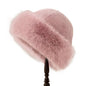 Plush warm fur hat for women, thick winter beanie for cold weather and outdoor activities