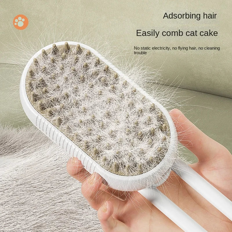 3-in-1 Electric Steam Brush for Cats & Dogs