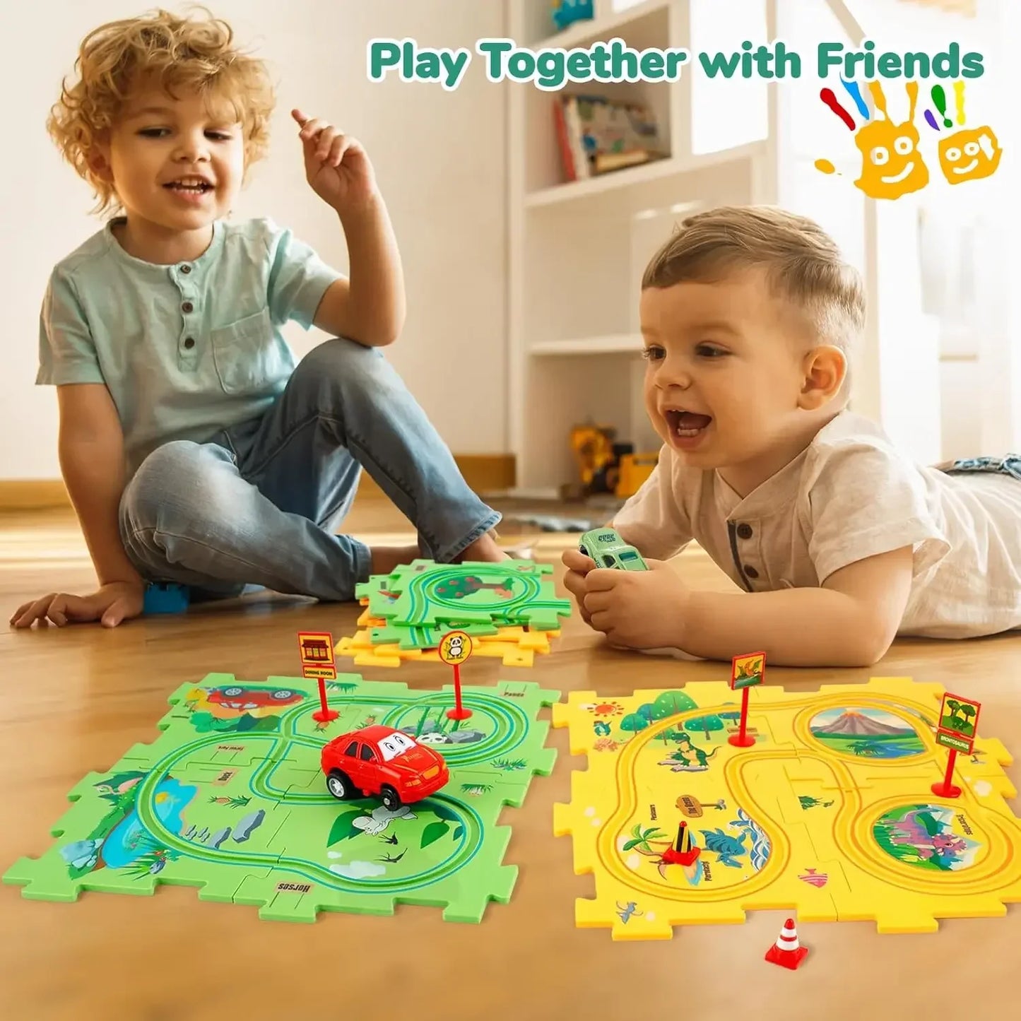 Puzzle Racer Kids Car Set