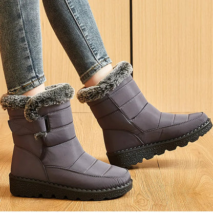 Women's Waterproof Snow Boots with Fur – 2025 Winter Ankle Boots