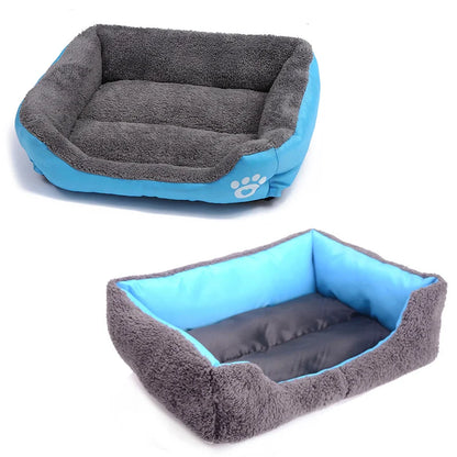 Large Plush Dog Bed - Waterproof Cushion