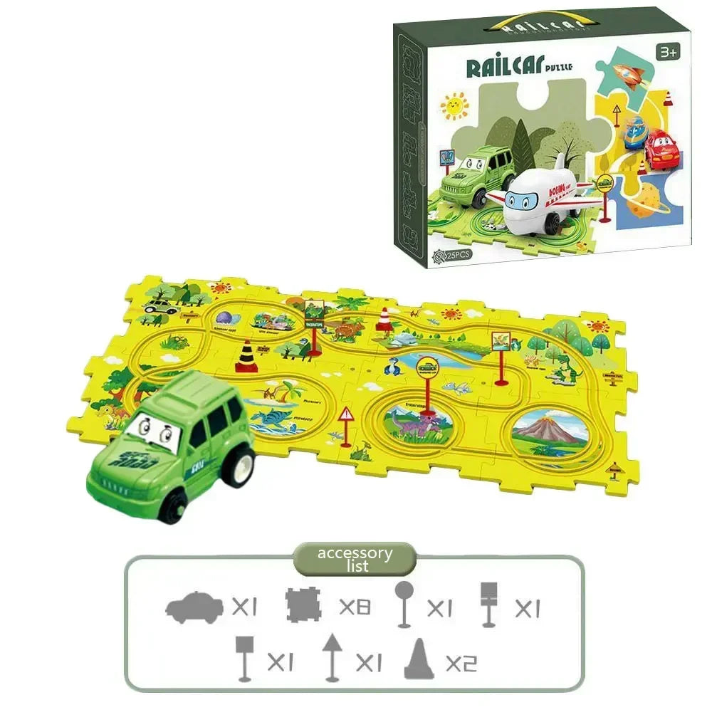 Puzzle Racer Kids Car Set