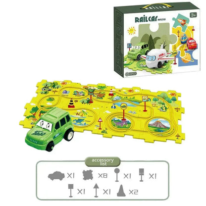 Puzzle Racer Kids Car Set