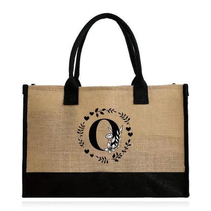 Large Capacity Jute Burlap Tote Bag