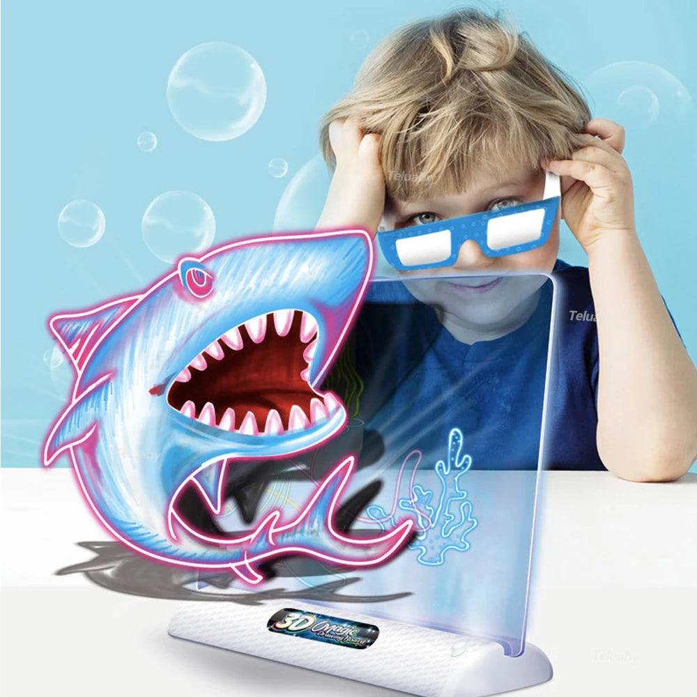 3D Magic Drawing Pad LED Colorful Painting