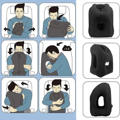 ✅👍Upgraded Inflatable Travel Pillow with Support🛩️🌎