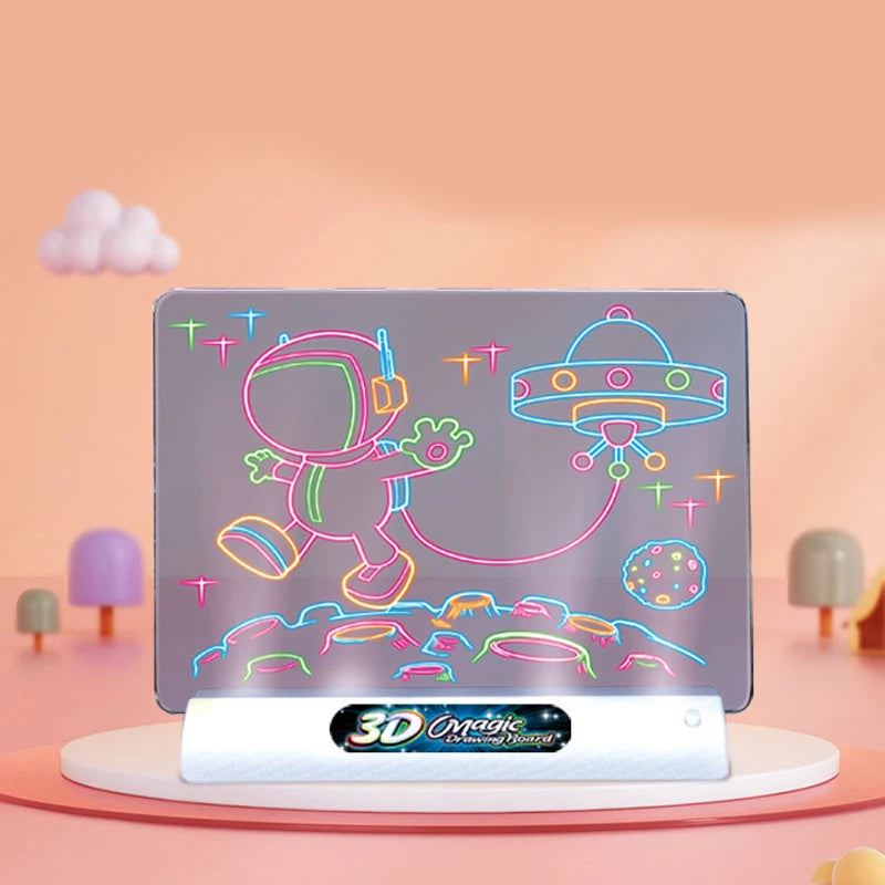 3D Magic Drawing Pad LED Colorful Painting