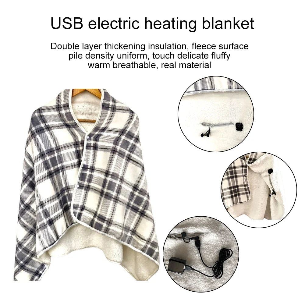 Portable USB Electric Heated Blanket for Travel