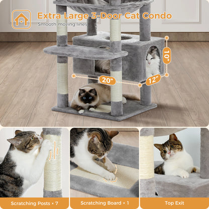 Large Cat Tree with Cozy Perches - Soft Snuggle