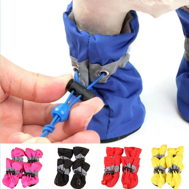 4pcs waterproof anti-slip dog boots for pets Softsnuggle