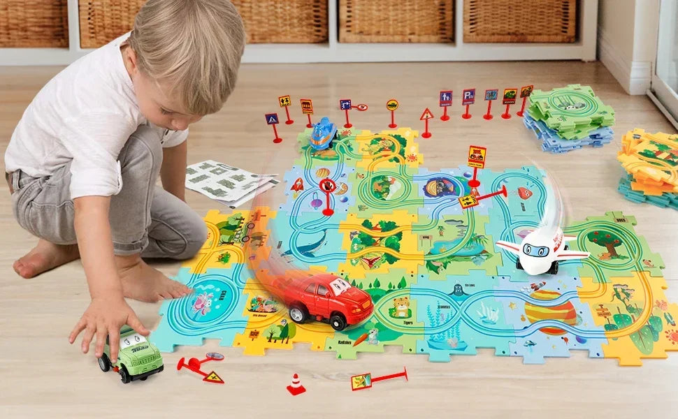 Puzzle Racer Kids Car Set