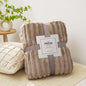 Soft Snuggle Fluffy striped chunky blanket for sofa