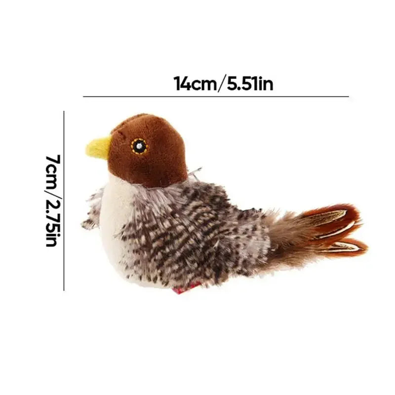 Interactive electric plush bird toy for cats - Soft Snuggle