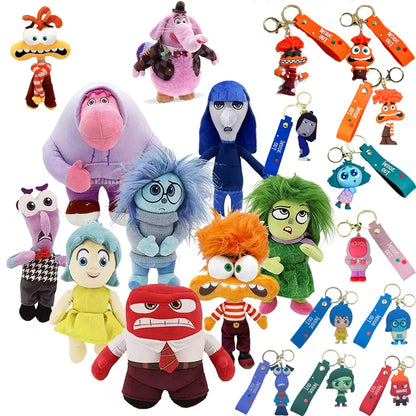 Inside Out 2 plush doll featuring colorful characters, showcasing soft fabric and adorable design, perfect for kids' playtime Softsnuggle