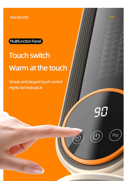 Portable Space Heater with Touch Screen, Remote, 3 Speeds