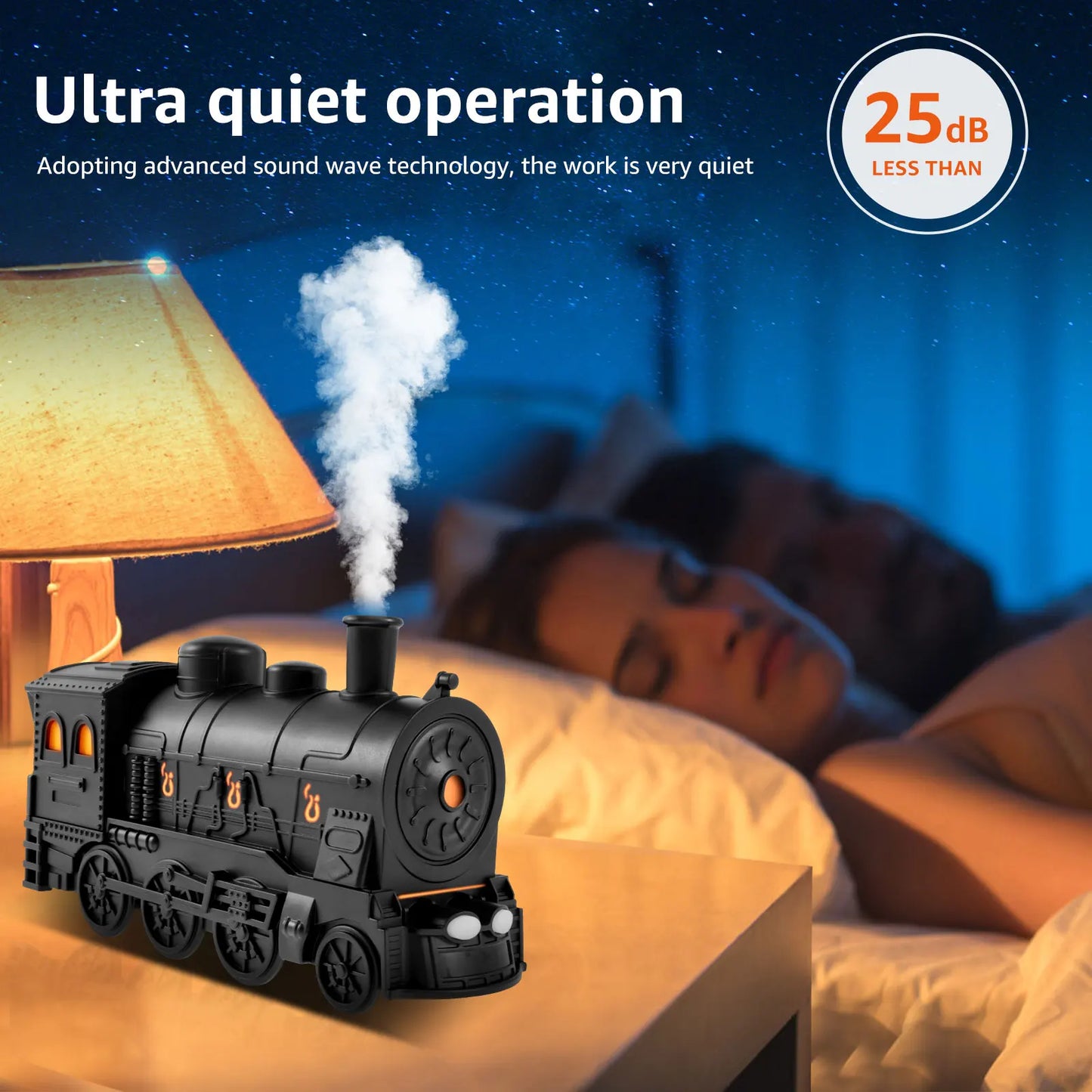 Train Diffuser Quiet Aroma Humidifier Auto Off Home