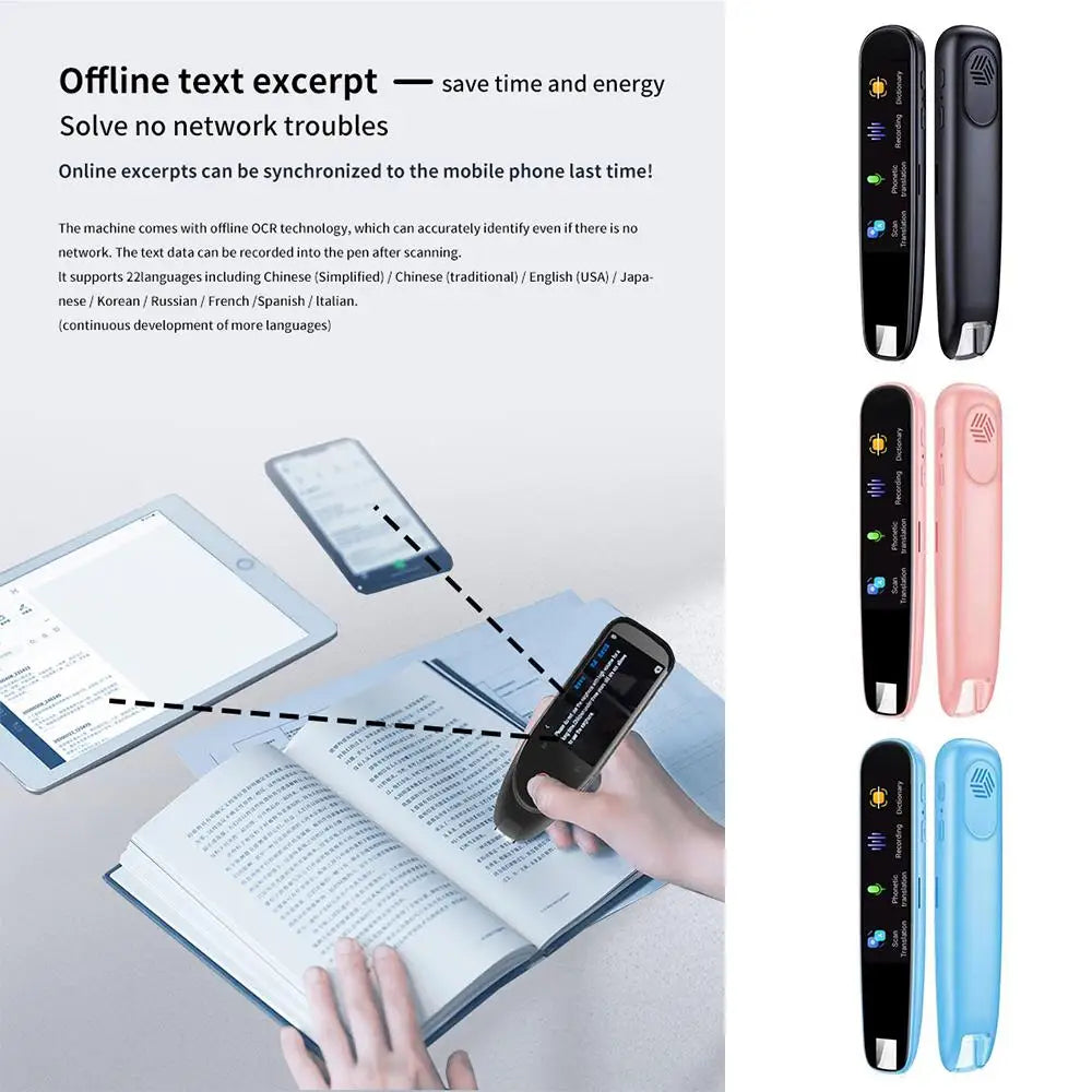 Offline Translation Pen – 123 Languages, Intelligent Scanning